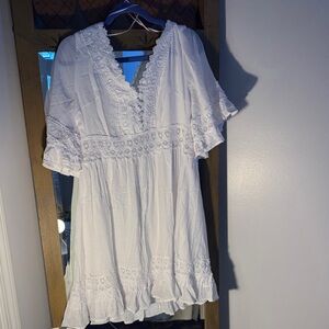 Bluivy White Lace Detail Garment